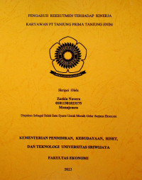 PENGARUH REKRUTMEN TERHADAP KINERJA KARYAWAN PT TANJUNG PRIMA TANJUNG ENIM.