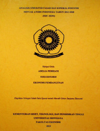 ANALISIS STRUKTUR PASAR DAN KINERJA INDUSTRI MINYAK ATSIRI INDONESIA TAHUN 2012-2020 (ISIC 20294)