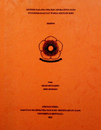 SINTESIS FE3O4-PDA-TIO2 DAN APLIKASINYA PADA FOTODEGRADASI ZAT WARNA METILEN BIRU