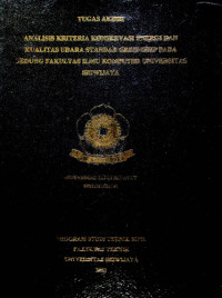 ANALISIS KRITERIA KONSERVASI ENERGI DAN KUALITAS UDARA STANDAR GREENSHIP PADA GEDUNG FAKULTAS ILMU KOMPUTER UNIVERSITAS SRIWIJAYA