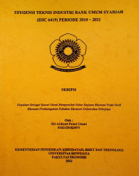 EFISIENSI TEKNIS INDUSTRI BANK UMUM SYARIAH (ISIC 6419) PERIODE 2010 − 2021