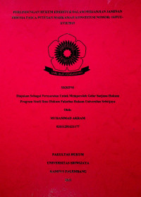 PERLINDUNGAN HUKUM KREDITUR DALAM PERJANJIAN JAMINAN FIDUSIA PASCA PUTUSAN MAHKAMAH KONSTITUSI NOMOR: 18/PUU-XVII/2019