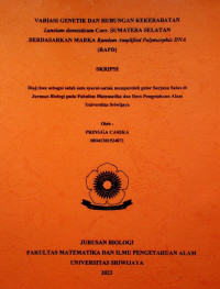 VARIASI GENETIK DAN HUBUNGAN KEKERABATAN LANSIUM DOMESTICUM CORR. SUMATERA SELATAN BERDASARKAN MARKA RANDOM AMPLIFIED POLYMORPHIC DNA (RAPD)