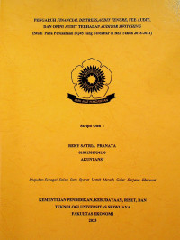 PENGARUH FINANCIAL DISTRESS,AUDIT TENURE, FEE AUDIT, DAN OPINI AUDIT TERHADAP AUDITOR SWITCHING (Studi Pada Perusahaan LQ45 yang Terdaftar di BEI Tahun 2018-2021)