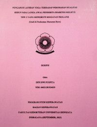PENGARUH LATIHAN YOGA TERHADAP PERUBAHAN KUALITAS HIDUP PADA LANSIA AWAL PENDERITA DIABETES MELITUS TIPE 2 YANG MENGIKUTI KEGIATAN PROLANIS