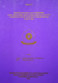 HUBUNGAN RIWAYAT KOMORBID PADA PRALANSIA DAN LANSIA DENGAN STATUS VAKSINASI COVID-19 DI KOTA PRABUMULIH TAHUN 2022.