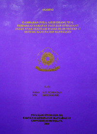 GAMBARAN POLA ASUH ORANG TUA, KEBIASAAN SARAPAN PAGI DAN KEBIASAAN JAJAN ANAK SEKOLAH DASAR DI SD NEGERI 12 BETUNG KABUPATEN BANYUASIN.