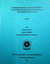 PENGEMBANGAN BAHAN AJAR FLIPBOOK DIGITAL MATERI INDONESIA KAYA BUDAYA MENGGUNAKAN APLIKASI HEYZINE PADA FASE B