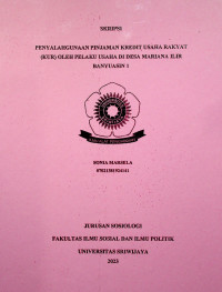 PENYALAHGUNAAN PINJAMAN KREDIT USAHA RAKYAT (KUR) OLEH PELAKU USAHA DI DESA MARIANA ILIR BANYUASIN 1