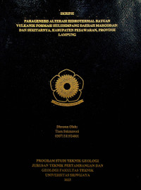 PARAGENESIS ALTERASI HIDROTERMAL BATUAN VULKANIK FORMASI HULUSIMPANG DAERAH MARGODADI DAN SEKITARNYA, KABUPATEN PESAWARAN, PROVINSI LAMPUNG