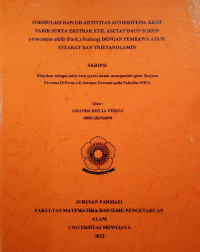 FORMULASI DAN UJI AKTIVITAS ANTIERITEMA KRIM TABIR SURYA EKSTRAK ETIL ASETAT DAUN SUKUN (Artocarpus altilis (Park.) Fosberg) DENGAN PEMBAWA ASAM STEARAT DAN TRIETANOLAMIN