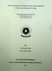 SISTEM PAKAR DIAGNOSA AWAL TAHAPAN STRES PADA REMAJA MENGGUNAKAN METODE FORWARD CHAINING DAN NAIVE BAYES