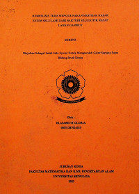 HIDROLISIS TKKS MENGGUNAKAN EKSTRAK KASAR ENZIM SELULASE DARI BAKTERI SELULOTIK RAYAP LAHAN GAMBUT