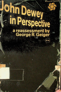 Image of John Dewey in perspective a reassesment