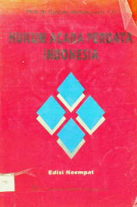 HUKUM ACARA PERDATA INDONESIA, Edisi Keempat