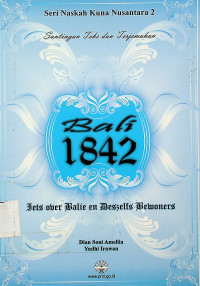 Bali 1842: Suntingan Teks dan Terjemahan
