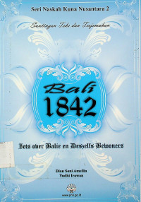 Bali 1842: Suntingan Teks dan Terjemahan