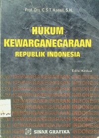 HUKUM KEWARGANEGARAAN REPUBLIK INDONESIA, Edisi Kedua