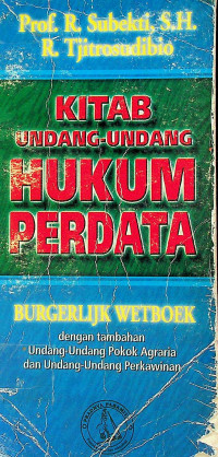 KITAB UNDANG-UNDANG HUKUM PERDATA