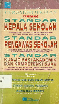 PERMENDIKNAS TENTANG STANDAR KEPALA SEKOLAH