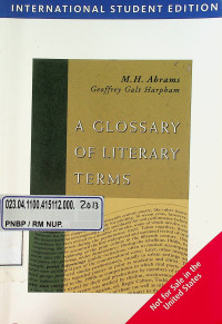 A GLOSSARY OF LITERARY TERMS