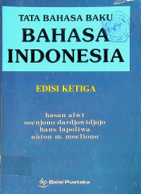 TATA BAHASA BAKU BAHASA INDONESIA, EDISI KETIGA