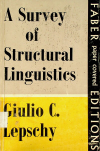 A Survey of Structural Linguistics