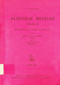 ALDJABAR RENDAH DJILID II