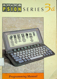 PSION SERIES 3a: Programming Manual