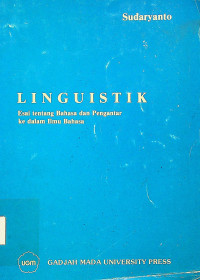 LINGUISTIK: Esai tentang Bahasa dan Pengantar ke dalam Ilmu Bahasa
