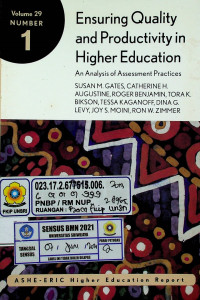 Ensuring Quality and Productivity in Higher Education: An Analysis of Assessment Practices