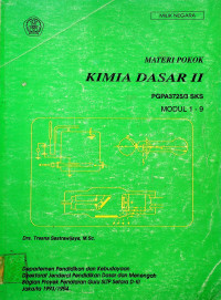 MATERI POKOK KIMIA DASAR II: PGPA3725/3 SKS, MODUL 1-9