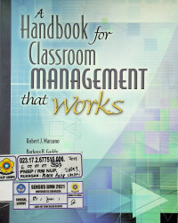 A Handbook for Classroom MANAGEMENT that Works