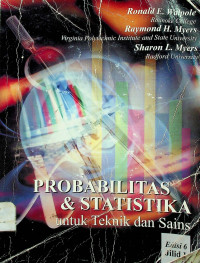 PROBABILITAS & STATISTIKA: untuk Teknik dan Sains, Edisi 6, Jilid 1