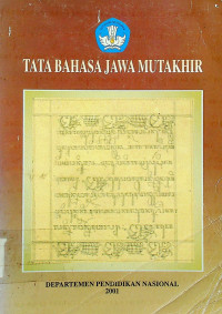 TATA BAHASA JAWA MUTAKHIR