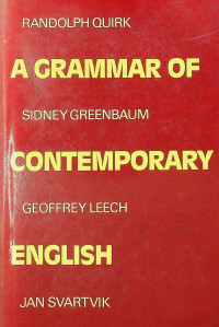 A GRAMMAR OF CONTEMPORARY ENGLISH