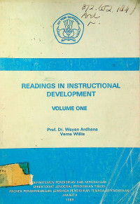 READING IN INSTRUCTIONAL DEVELOPMENT, VOLUME ONE