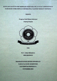 RANCANG BANGUN KMS BERBASIS WEB PADA PELAYANAN ADMINISTRASI FASILKOM UNSRI DENGAN MENERAPKAN KONSEP DESIGN THINKING