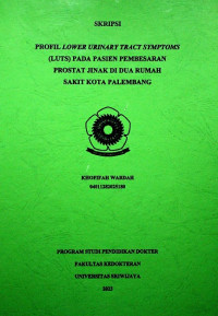 PROFIL LOWER URINARY TRACT SYMPTOMS (LUTS) PADA PASIEN PEMBESARAN PROSTAT JINAK DI DUA RUMAH SAKIT KOTA PALEMBANG