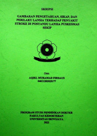 GAMBARAN PENGETAHUAN, SIKAP, DAN PERILAKU LANSIA TERHADAP PENYAKIT STROKE DI POSYANDU LANSIA PUSKESMAS SEKIP