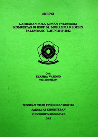 GAMBARAN POLA KUMAN PNEUMONIA KOMUNITAS DI RSUP DR. MOHAMMAD HOESIN PALEMBANG TAHUN 2019-2022