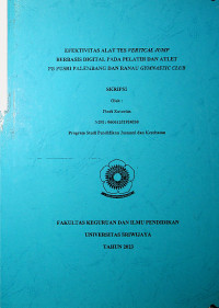 EFEKTIVITAS ALAT TES VERTICAL JUMP BERBASIS DIGITAL PADA PELATIH DAN ATLET PB PUSRI PALEMBANG DAN RANAU GYMNASTIC CLUB