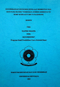 PENGEMBANGAN INSTRUMEN PENILAIAN BERBENTUK SOAL HOTS PADA MATERI 