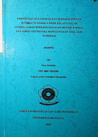 KEMAMPUAN KOLABORASI DAN BERPIKIR KREATIF MATEMATIS PESERTA DIDIK KELAS X DALAM PEMBELAJARAN BERBASIS MASALAH MATERI BARISAN DAN DERET ARITMETIKA MENGGUNAKAN SOAL AKM NUMERASI