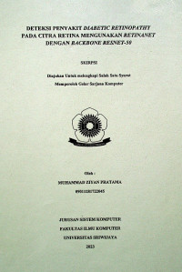 DETEKSI PENYAKIT DIABETIC RETINOPATHY PADA CITRA RETINA MENGGUNAKAN RETINANET DENGAN BACKBONE RESNET-50