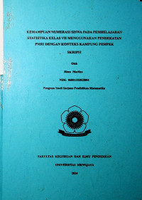 KEMAMPUAN NUMERASI SISWA PADA PEMBELAJARAN STATISTIKA KELAS VII MENGGUNAKAN PENDEKATAN PMRI DENGAN KONTEKS KAMPUNG PEMPEK