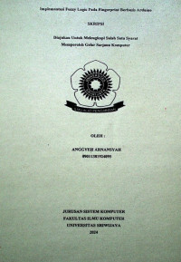 IMPLEMENTASI FUZZY LOGIC PADA FINGERPRINT BERBASIS ARDUINO