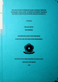 THE APPLICATION OF PROBLEM-BASED LEARNING THROUGH GRAMMARLY APPLICATION TO IMPROVE STUDENTS' GRAMMAR MASTERY AT SMK NEGERI SUMATERA SELATAN PALEMBANG