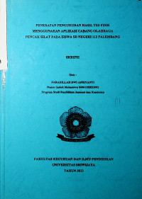 PENERAPAN PENGUKURAN HASIL TES FISIK MENGGUNAKAN APLIKASI CABANG OLAHRAGA PENCAK SILAT PADA SISWA SD NEGERI 112 PALEMBANG