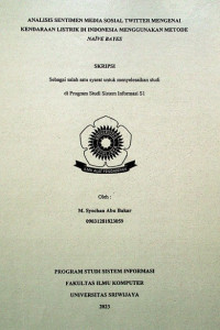 ANALISIS SENTIMEN MEDIA SOSIAL TWITTER MENGENAI KENDARAAN LISTRIK DI INDONESIA MENGGUNAKAN METODE NAÏVE BAYES